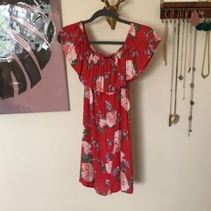 Off the shoulder floral top